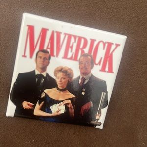 Maverick pin 1994 movie with Mel Gibson, Jodie Foster, James Garner - New